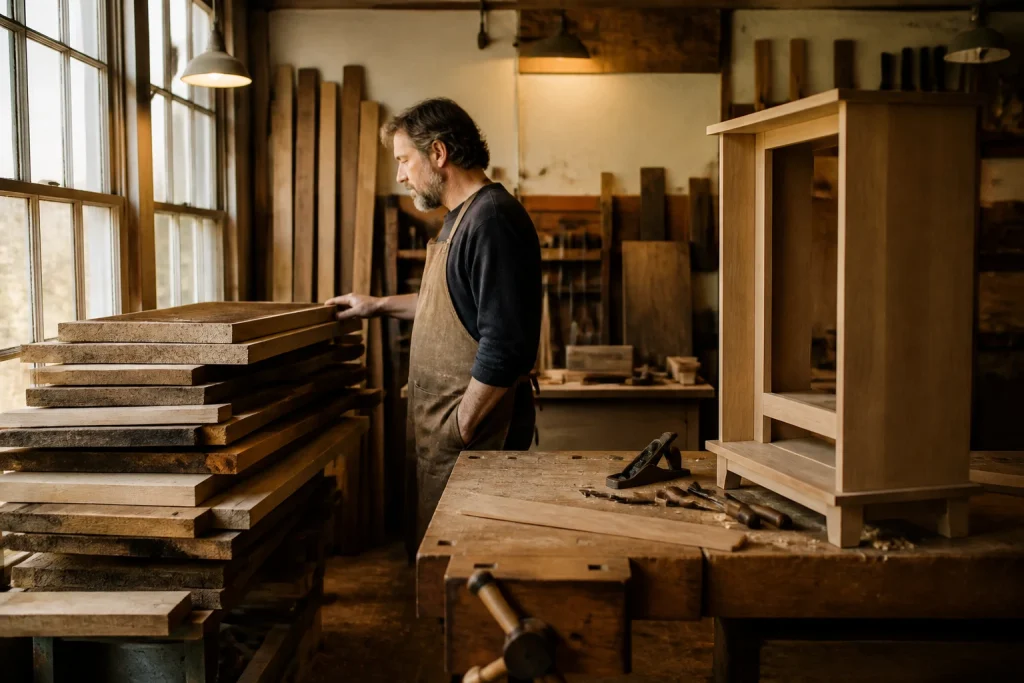 Bois certifié PEFC FSC en ébénisterie : le guide atelier